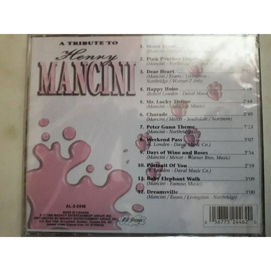 Henry Mancini a tribute (Thr 101 strings orchestra made in Canada Henry Mancini a tribute (Thr 101 strings orchestra made in Canada