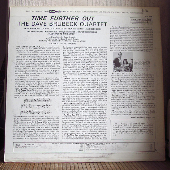 The Dave Brubeck Quartet – Time Further Out (Miro Reflections) The Dave Brubeck Quartet – Time Further Out (Miro Reflections)
