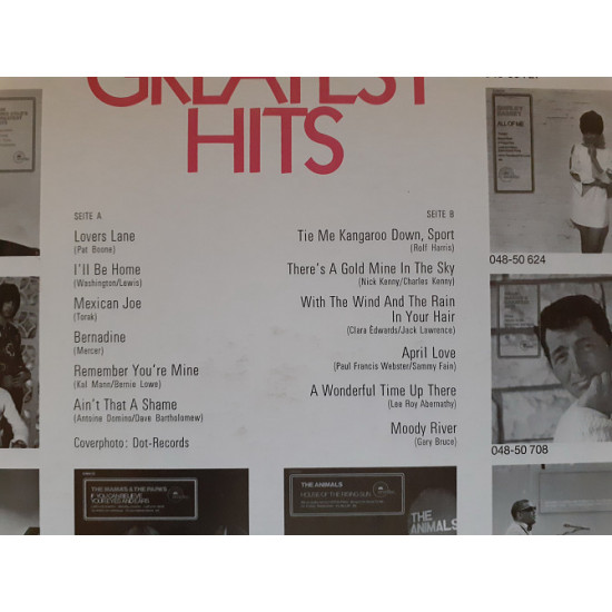 Виниловая пластинка LP Pat Boone – Pat Boone's Greatest Hits Виниловая пластинка LP Pat Boone – Pat Boone's Greatest Hits