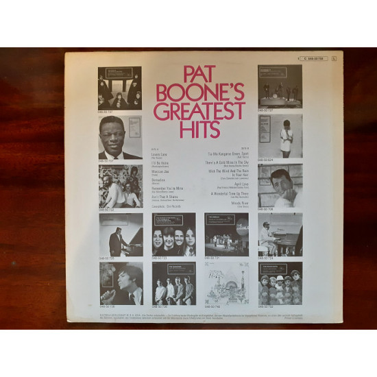 Виниловая пластинка LP Pat Boone – Pat Boone's Greatest Hits Виниловая пластинка LP Pat Boone – Pat Boone's Greatest Hits