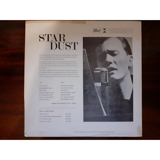 Vinyl record of LP Pat Boone – Star Dust Vinyl record of LP Pat Boone – Star Dust