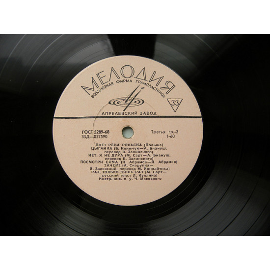 Vinil Rena Rolska Vinil Rena Rolska 