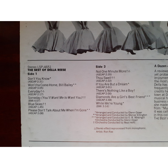 Вінілова платівка LP Della Reese - The Best Of Della Reese Вінілова платівка LP Della Reese - The Best Of Della Reese