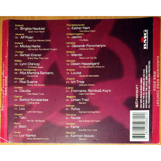 Eurovision songs contest Riga (2003) Eurovision songs contest Riga (2003)