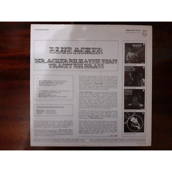 Вінілова платівка LP Mr. Acker Bilk & The Stan Tracy Big Brass – Blue Acker Вінілова платівка LP Mr. Acker Bilk & The Stan Tracy Big Brass – Blue Acker
