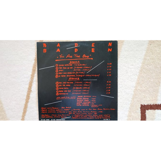 Baden Baden (You Are The One) 1986 (LP) 12 Vinyl. Пластинка. Poland Baden Baden (You Are The One) 1986 (LP) 12 Vinyl. Пластинка. Poland