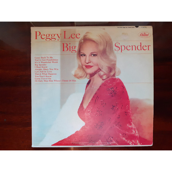 Vinyl record of LP Peggy Lee – Big Spender Vinyl record of LP Peggy Lee – Big Spender