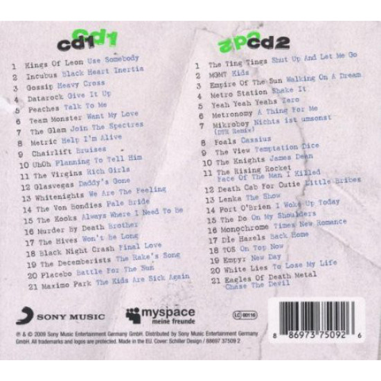 Various – Myspace Playlist 1 2 CD Various – Myspace Playlist 1 2 CD