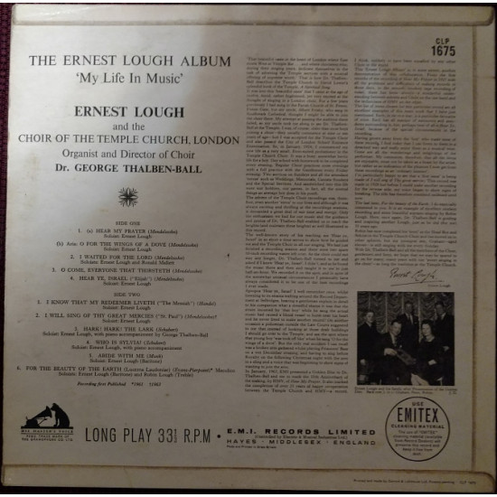 The Ernest Lough-My Life In Music 1961, 1963 (UK 1964) [EX/EX-]