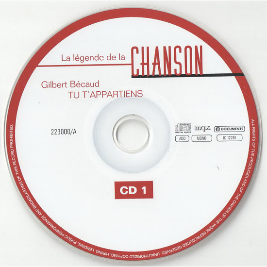 CD Gilbert Becaud CD Gilbert Becaud