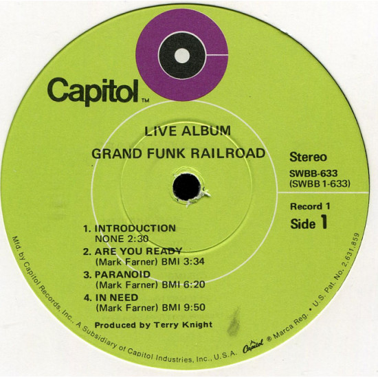 Grand Funk 2lp - Live Album 1970 USA Grand Funk 2lp - Live Album 1970 USA
