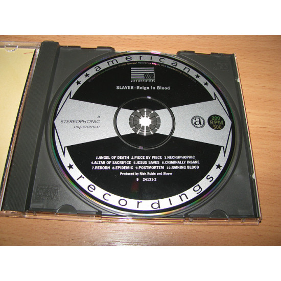 SLAYER - Reign In Blood (1994 American MISPRINT, USA) SLAYER - Reign In Blood (1994 American MISPRINT, USA)