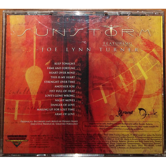 Sunstorm Featuring Joe Lynn Turner – Sunstorm (2006) (Irond – IROND CD 06-DD424) Sunstorm Featuring Joe Lynn Turner – Sunstorm (2006) (Irond – IROND CD 06-DD424)