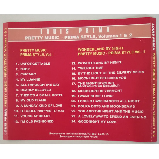 CD Louis Prima CD Louis Prima