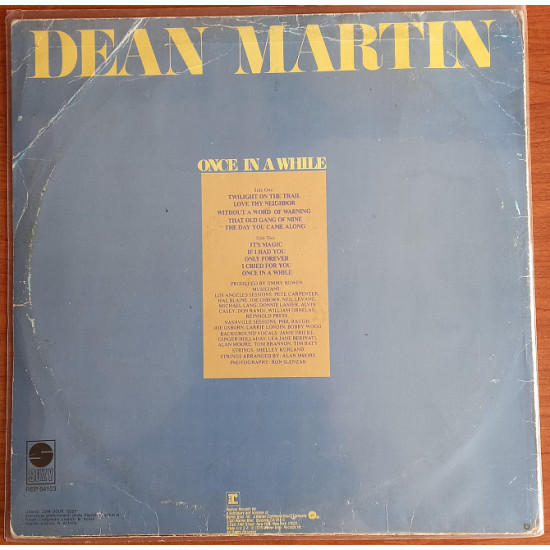 LP Dean Martin Once In A While, 1978 рік, пр-во Югославія LP Dean Martin Once In A While, 1978 рік, пр-во Югославія
