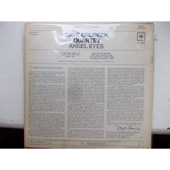 The Dave Brubeck Quartet -Angel Eyes USA The Dave Brubeck Quartet -Angel Eyes USA