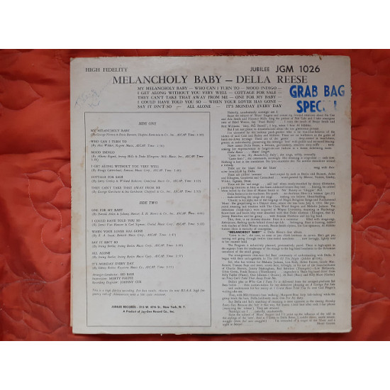 Vinyl record of LP Della Reese – Melancholy Baby Vinyl record of LP Della Reese – Melancholy Baby