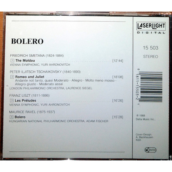 Smetana / Tchaikovsky / Liszt / Ravel - Bolero (Laserlight 15 503 made in US) Smetana / Tchaikovsky / Liszt / Ravel - Bolero (Laserlight 15 503 made in US)