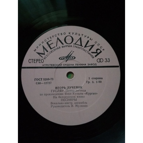 Plastinka Pesniary - the Gusla player (1979, Melodiya C60 12727, AZG) Plastinka Pesniary - the Gusla player (1979, Melodiya C60 12727, AZG)