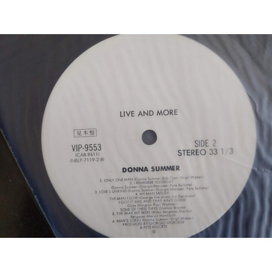 Donna Summer - Live and More / Japan , PROMO ! , m/m Donna Summer - Live and More / Japan , PROMO ! , m/m