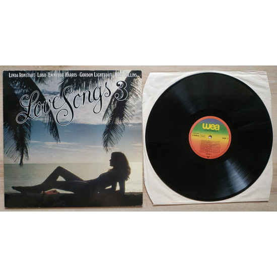 Love Songs 3 Linda Ronstadt Lobo Emmylou Harris Gordon Lightfoot LP Record Love Songs 3 Linda Ronstadt Lobo Emmylou Harris Gordon Lightfoot LP Record