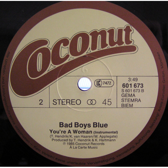 Bad Boys Blue You Bad Boys Blue You