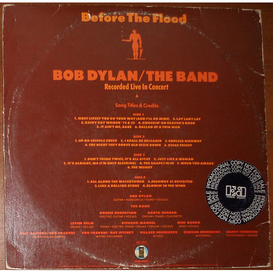 Bob Dylan/The Band – Before The Flood (2LP)(1974) (Asylum Records – AB 201 made in USA) Bob Dylan/The Band – Before The Flood (2LP)(1974) (Asylum Records – AB 201 made in USA)