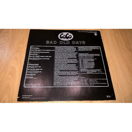 Coco (Bad Old Days) 1978. (LP). 12. Vinyl. Plastinka. Germany. Coco (Bad Old Days) 1978. (LP). 12. Vinyl. Plastinka. Germany.