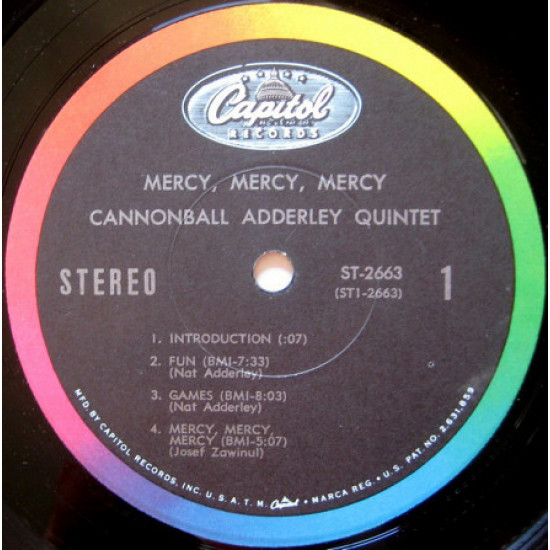 The Cannonball Adderley Quintet – Mercy, Mercy, Mercy! The Cannonball Adderley Quintet – Mercy, Mercy, Mercy!