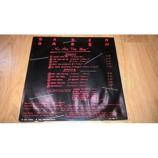 Baden Baden (You Are The One) 1986. (LP). 12. Vinyl. Пластинка. Poland. Baden Baden (You Are The One) 1986. (LP). 12. Vinyl. Пластинка. Poland.