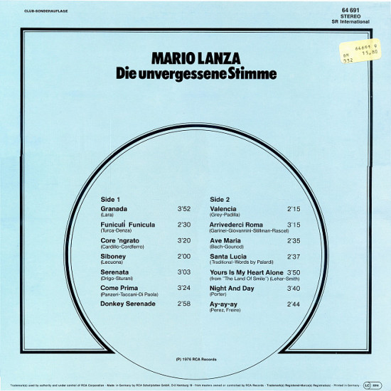 Mario Lanza Diue Unvergessene Stimme Mario Lanza Diue Unvergessene Stimme