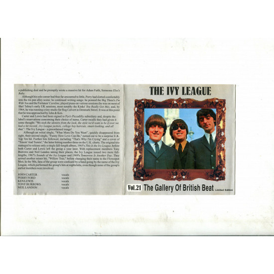 Продаю CD The Ivy League – 1964 – 1967 The Galery Of British Beat. Vol. 21 Продаю CD The Ivy League – 1964 – 1967 The Galery Of British Beat. Vol. 21