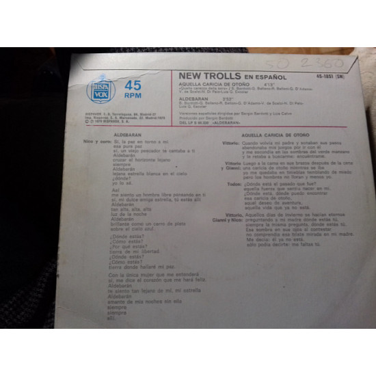 New trolls .aquella.../aldebaran 1979 hispavox 7 New trolls .aquella.../aldebaran 1979 hispavox 7
