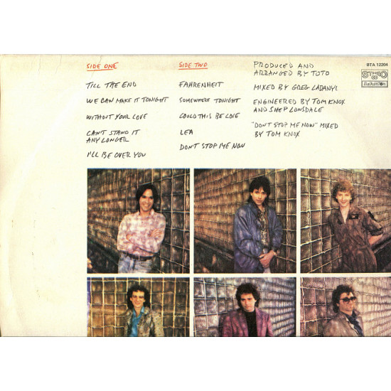 Продам платівку Toto “Fahrenheit” – 1986 Продам платівку Toto “Fahrenheit” – 1986