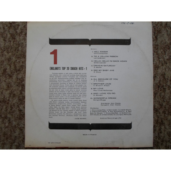 Alan Caddy Orchestra & Singers – Englands Top 20 Smash Hits - 1 EX/EX Alan Caddy Orchestra & Singers – Englands Top 20 Smash Hits - 1 EX/EX