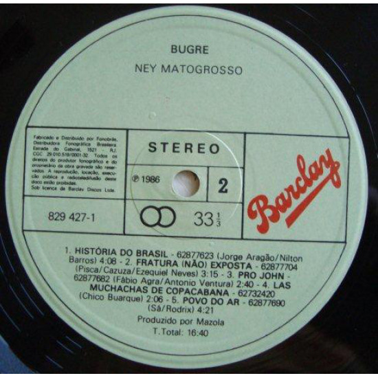 Ney Matogrosso Bugre (Brazil) Ney Matogrosso Bugre (Brazil)
