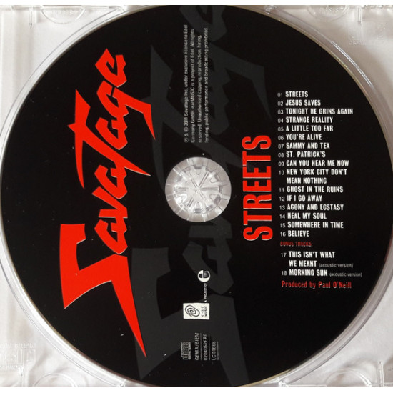 Savatage – Streets (A Rock Opera) 1991 (Шостий студійний альбом) Новий!!! Savatage – Streets (A Rock Opera) 1991 (Шостий студійний альбом) Новий!!!