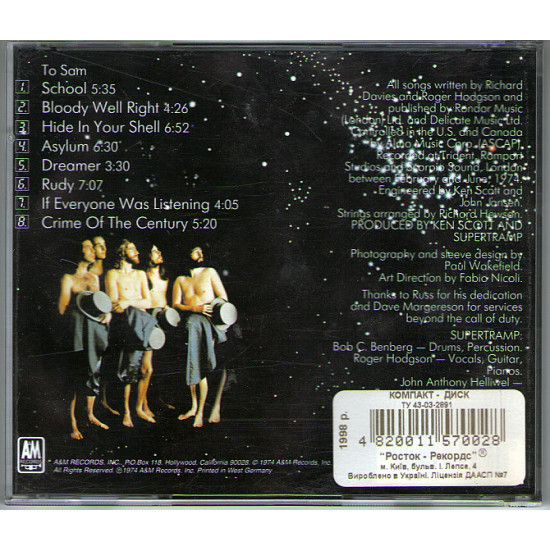 Supertramp – Crime of the century Supertramp – Crime of the century
