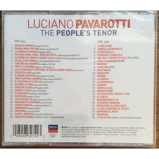 Подвійний новий запечатаний Luciano Pavarotti Подвійний новий запечатаний Luciano Pavarotti