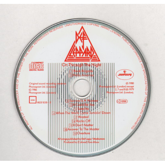 DEF LEPPARD On Through The Night CD DEF LEPPARD On Through The Night CD