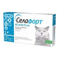 Selafort Селафорт Спот-он краплі для котів від 2,6 до 7,5 кг