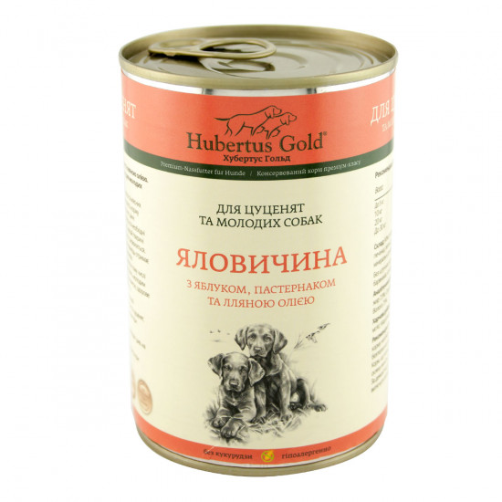 Hubertus Gold Консервы для щенков с говядиной Hubertus Gold Консервы для щенков с говядиной