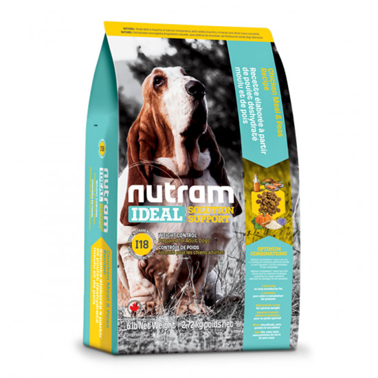 Nutram Ideal Adult Weight Control I18 Холистик корм для собак схильних до ожиріння Nutram Ideal Adult Weight Control I18 Холистик корм для собак схильних до ожиріння