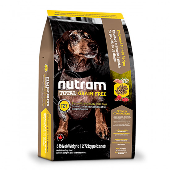 Nutram Total Grain-Free T27 Холистик беззерновий корм для собак малих порід з індичкою та куркою Nutram Total Grain-Free T27 Холистик беззерновий корм для собак малих порід з індичкою та куркою