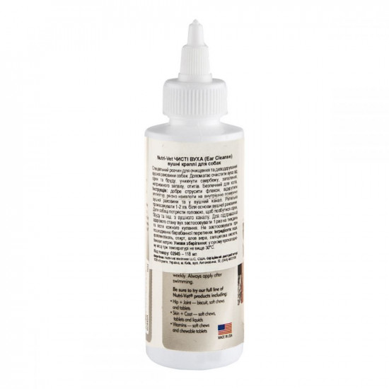 Nutri Vet Ear Cleanse for Dogs Вушні краплі з Алої Віра Nutri Vet Ear Cleanse for Dogs Вушні краплі з Алої Віра